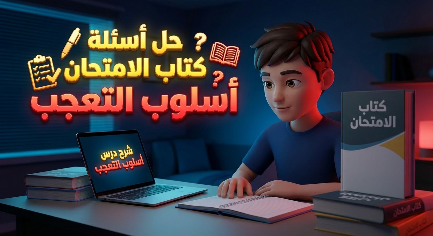 حل أسئلة التعجب كتاب الامتحان